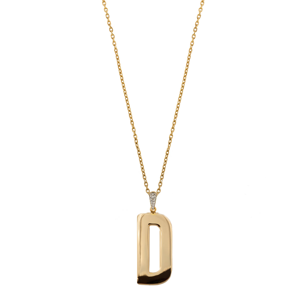 Necklaces - Long simple necklace electroformed Letter - GO BIG - 5 | Rue des Mille