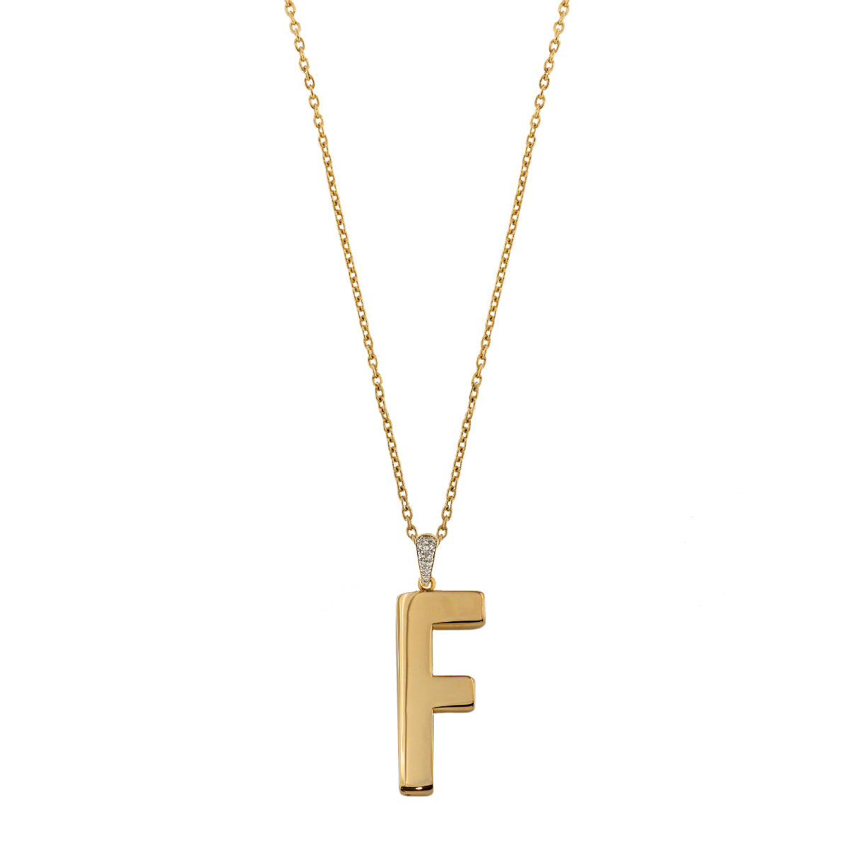 Necklaces - Long simple necklace electroformed Letter - GO BIG - 7 | Rue des Mille