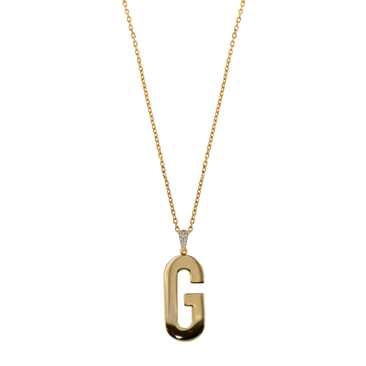 Necklaces - Long simple necklace electroformed Letter - GO BIG - 8 | Rue des Mille
