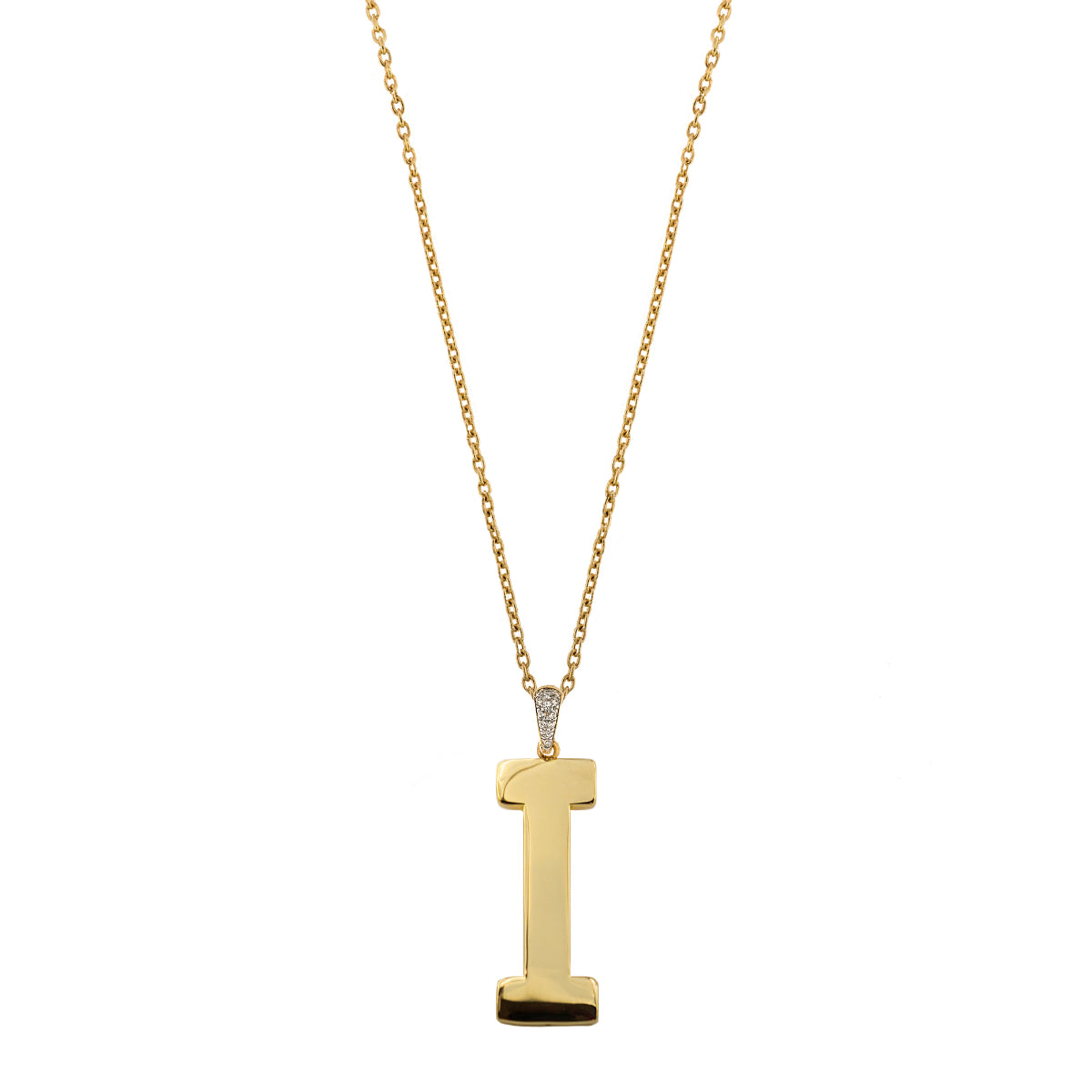 Necklaces - Long simple necklace electroformed Letter - GO BIG - 10 | Rue des Mille