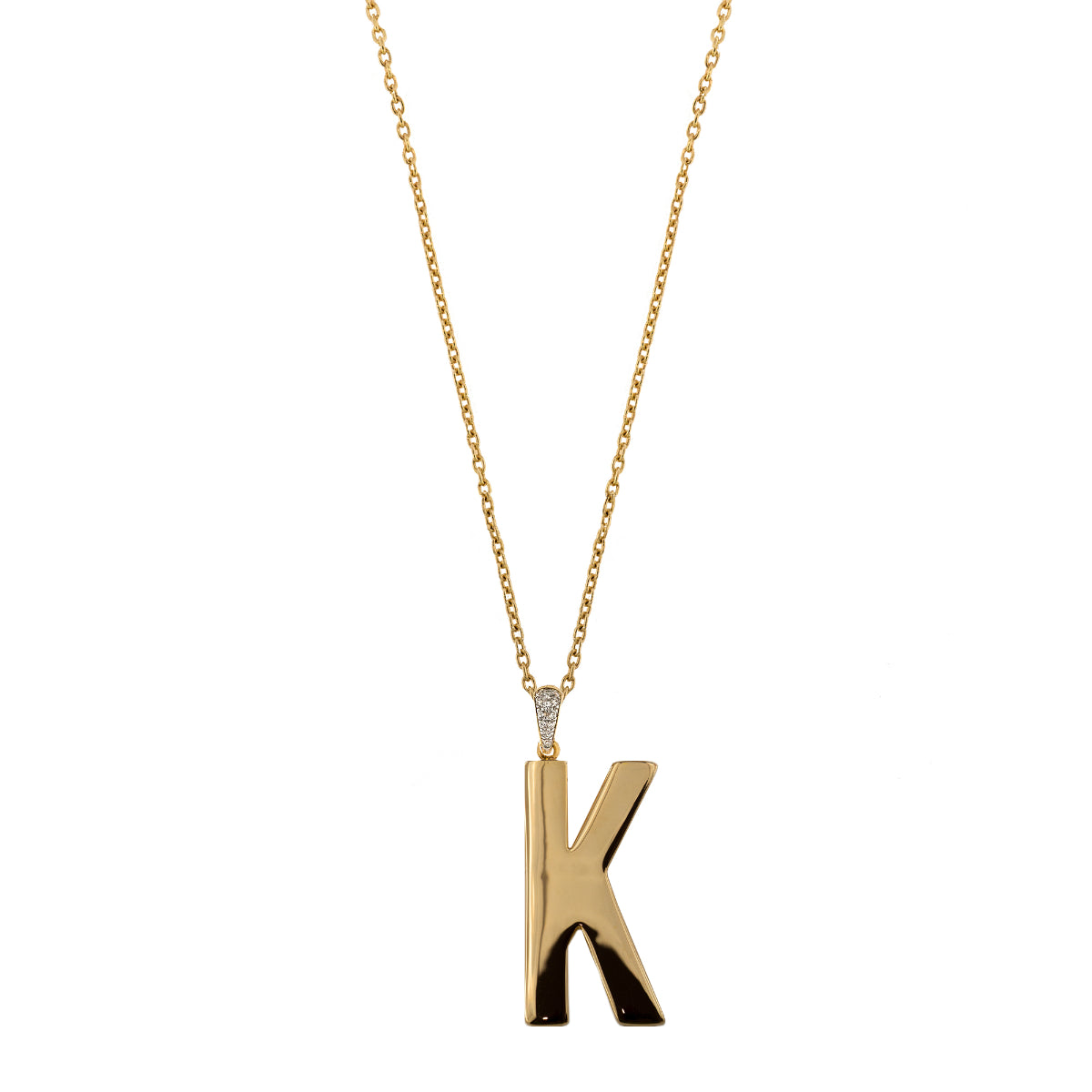 Necklaces - Long simple necklace electroformed Letter - GO BIG - 12 | Rue des Mille