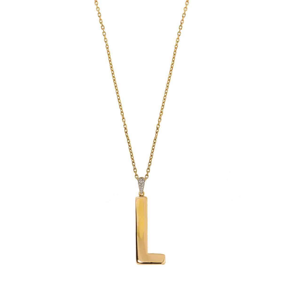 Necklaces - Long simple necklace electroformed Letter - GO BIG - 13 | Rue des Mille