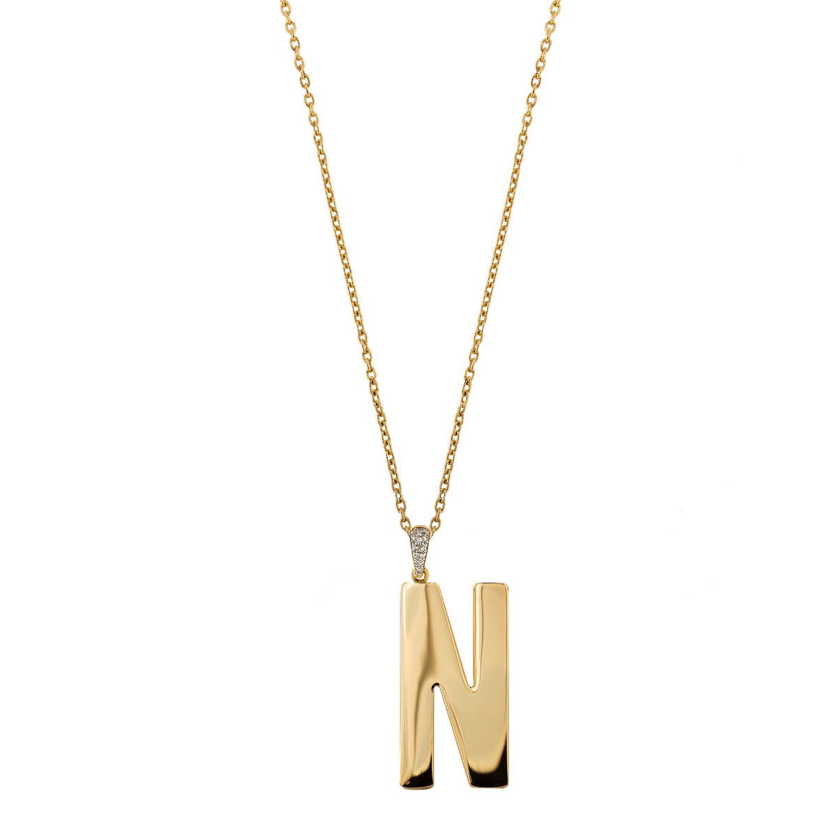 Necklaces - Long simple necklace electroformed Letter - GO BIG - 15 | Rue des Mille