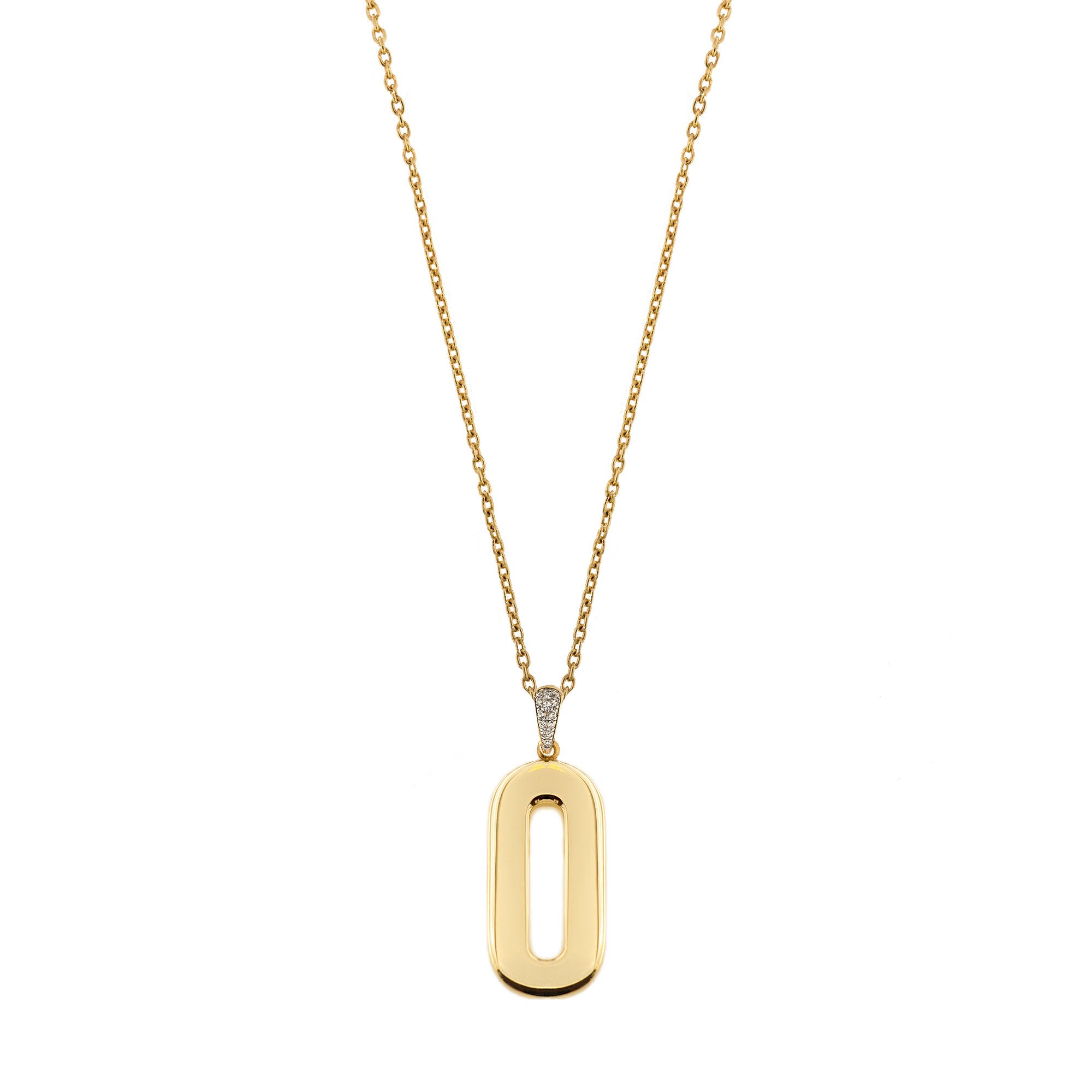 Necklaces - Long simple necklace electroformed Letter - GO BIG - 16 | Rue des Mille