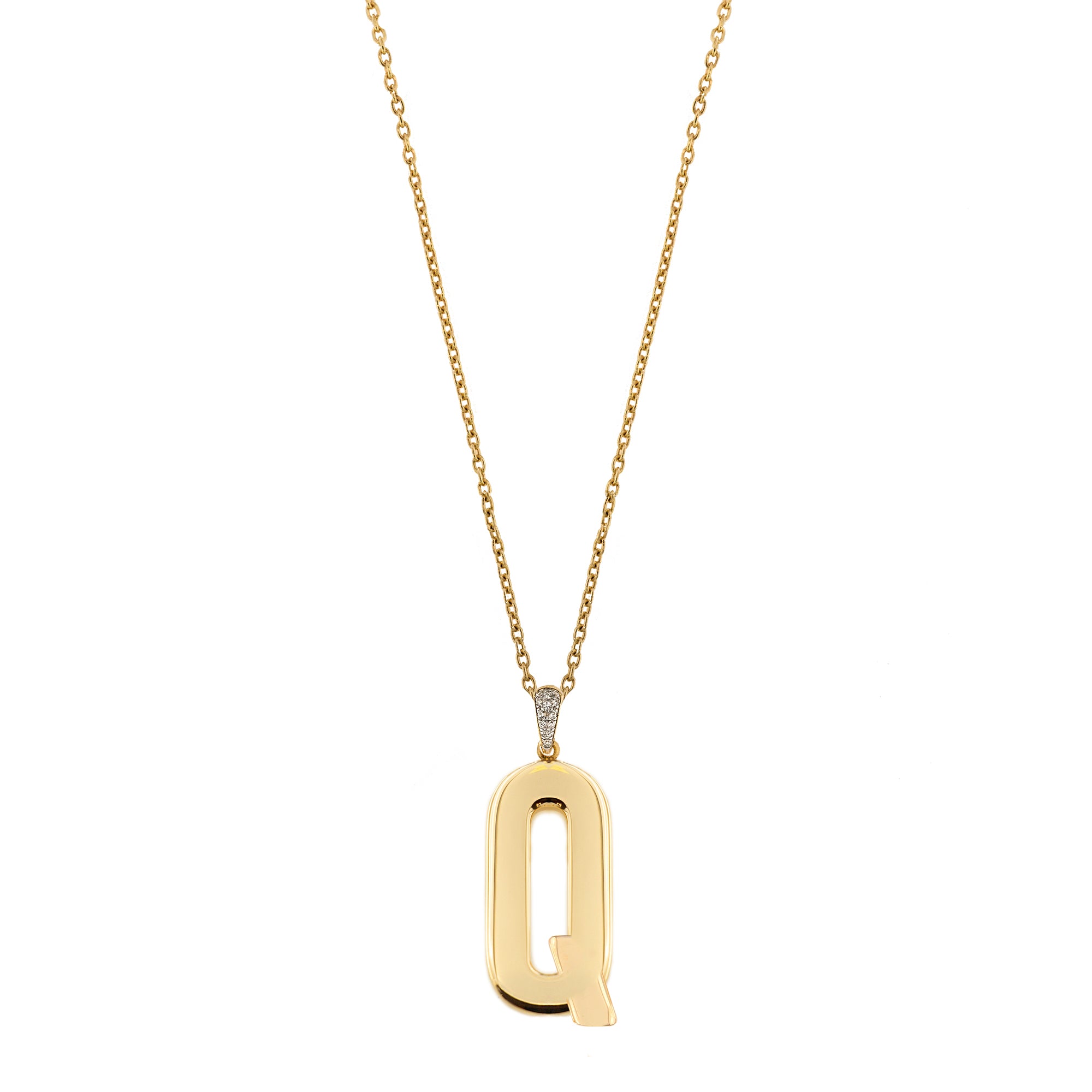 Necklaces - Long simple necklace electroformed Letter - GO BIG - 18 | Rue des Mille