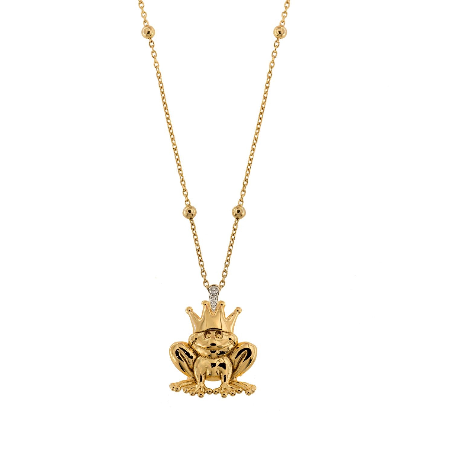 Necklaces - Electroformed Frog Prince Long Necklace - GO BIG - 1 | Rue des Mille