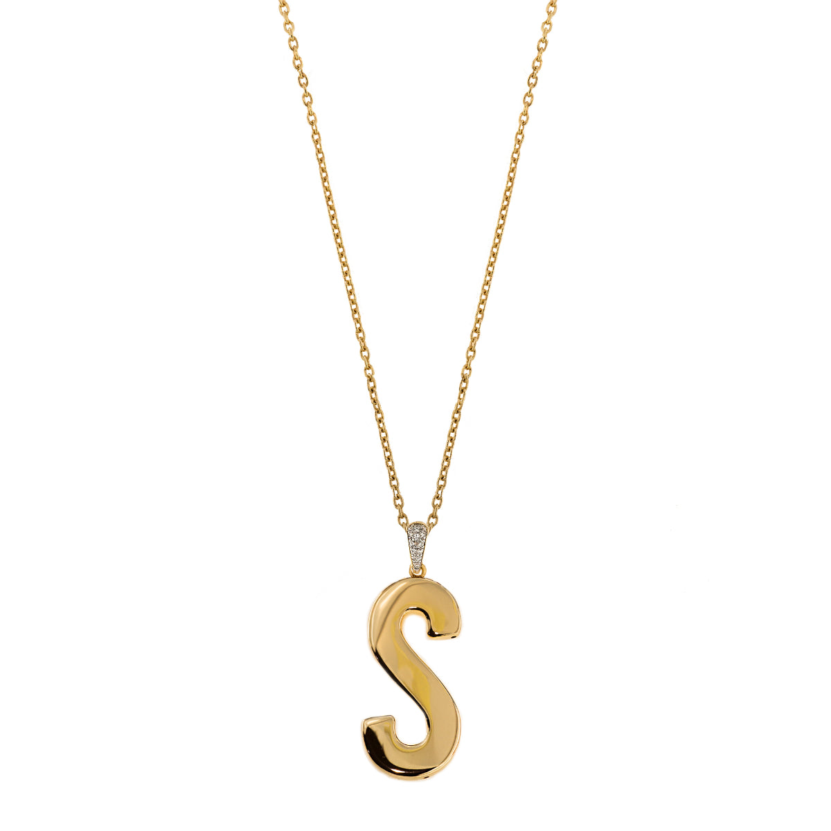 Necklaces - Long simple necklace electroformed Letter - GO BIG - 20 | Rue des Mille