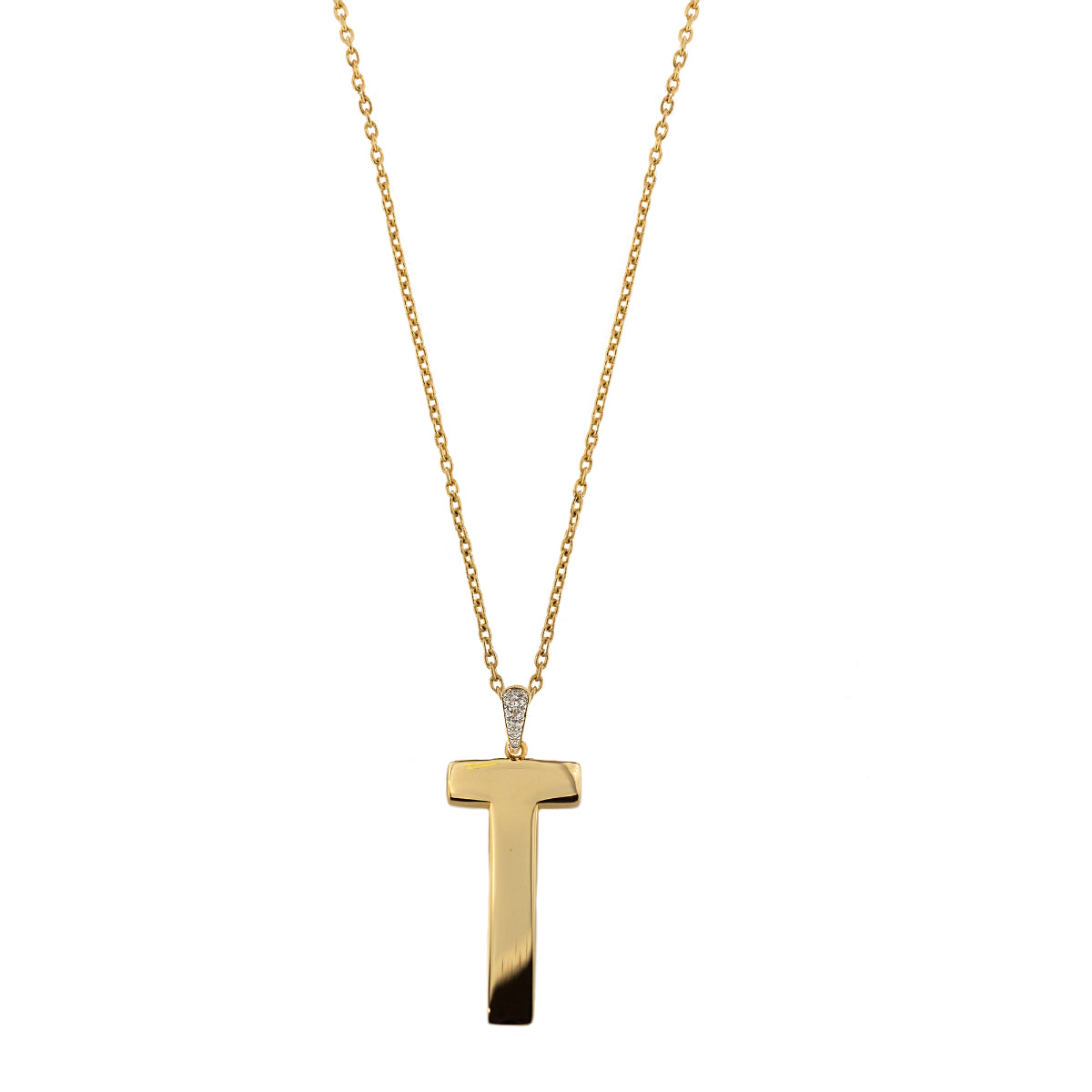 Necklaces - Long simple necklace electroformed Letter - GO BIG - 21 | Rue des Mille
