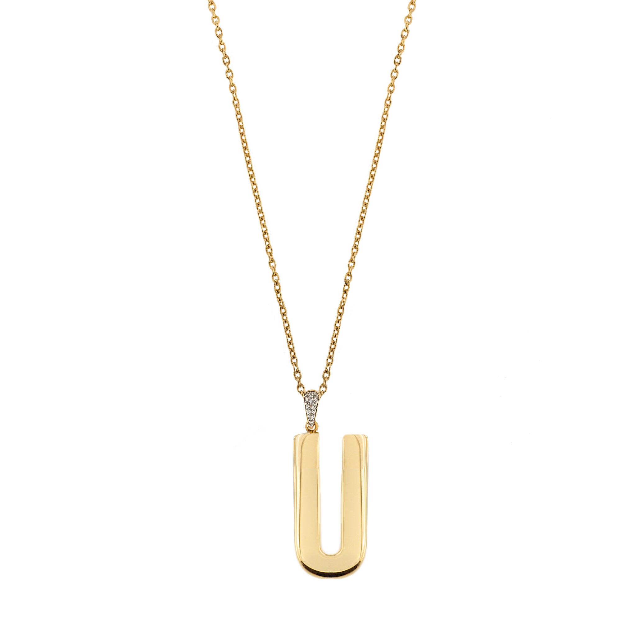 Necklaces - Long simple necklace electroformed Letter - GO BIG - 22 | Rue des Mille