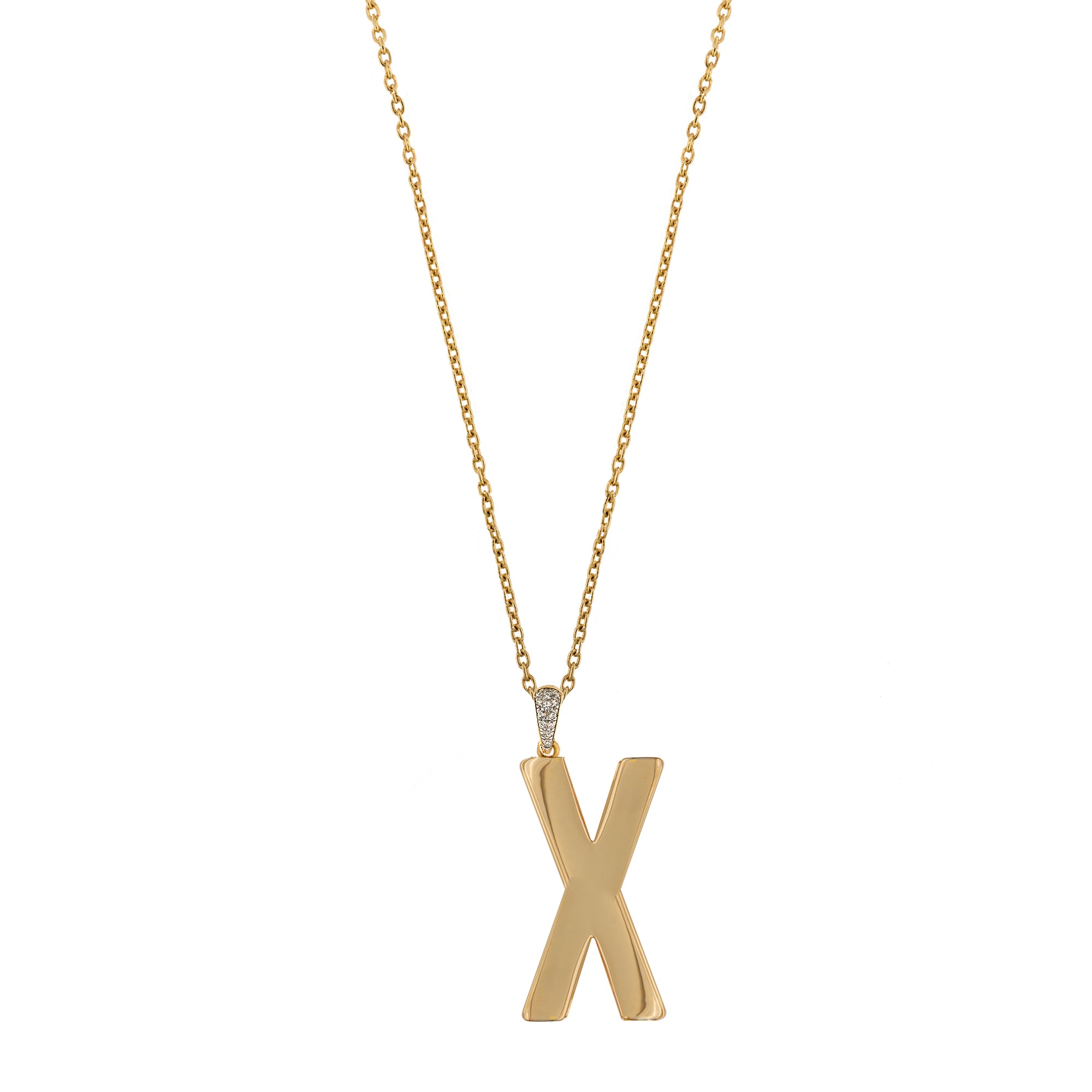 Necklaces - Long simple necklace electroformed Letter - GO BIG - 25 | Rue des Mille