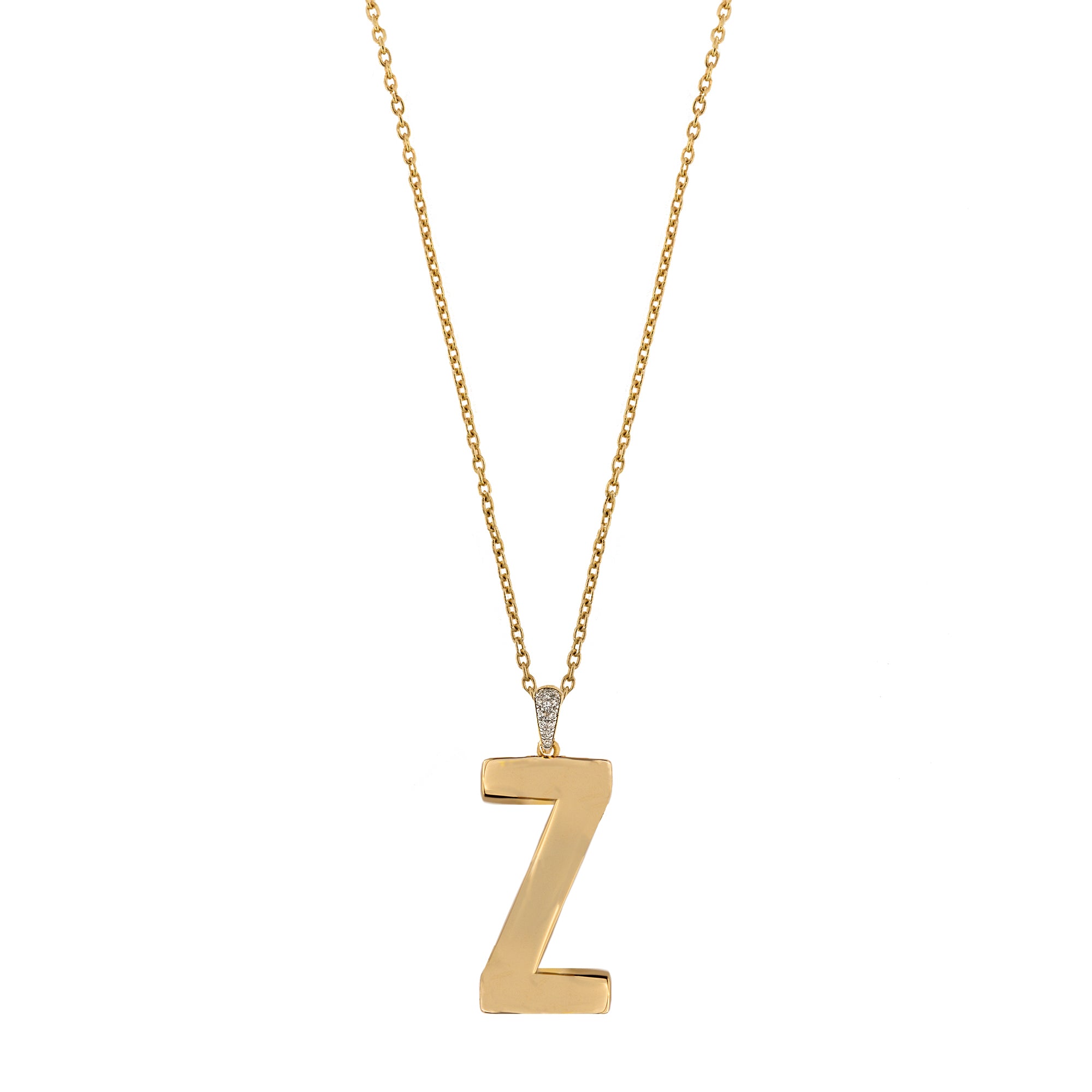 Necklaces - Long simple necklace electroformed Letter - GO BIG - 27 | Rue des Mille