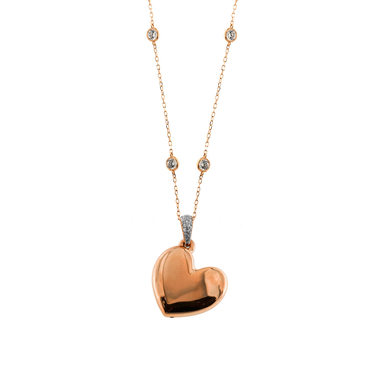 Necklaces - SMALL ELECTROFORMED HEART NECKLACE - GO BIG - 2 | Rue des Mille