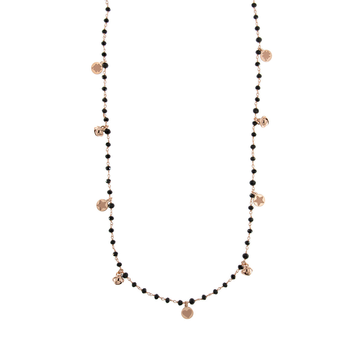 Necklaces - CHAINED LONG NECKLACE - GIPSY TIERRA BLACK - 1 | Rue des Mille