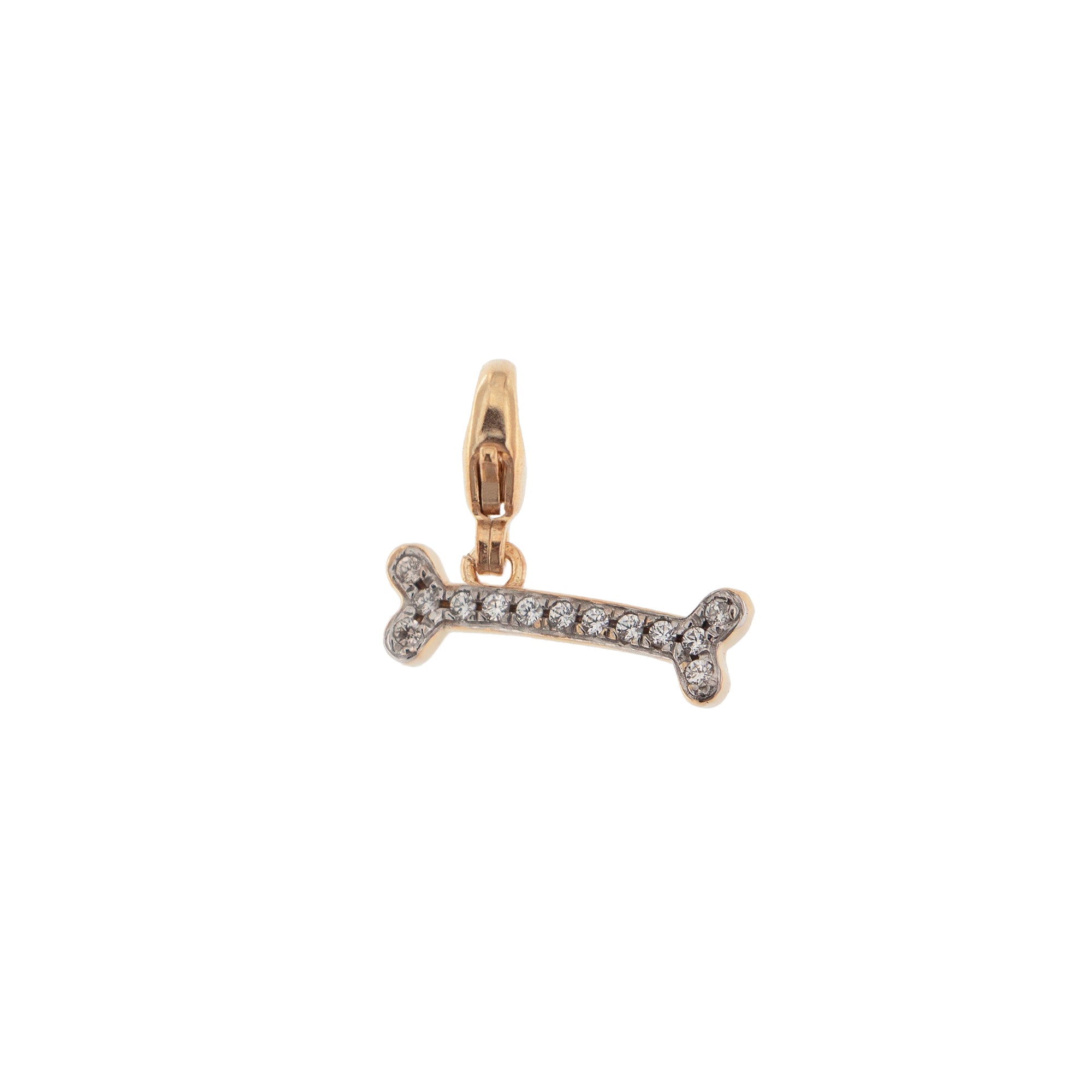 Pendants - Pendant Small Bone With Zirconia - 1 | Rue des Mille