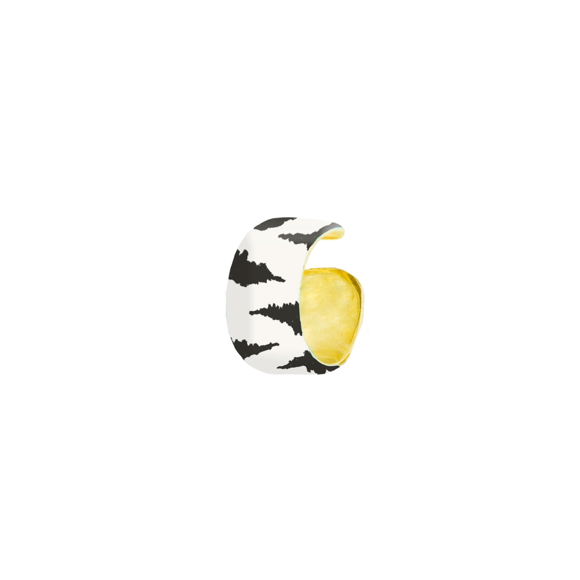 Earrings - Earcuff Large Band - Zebra Print - 1 | Rue des Mille