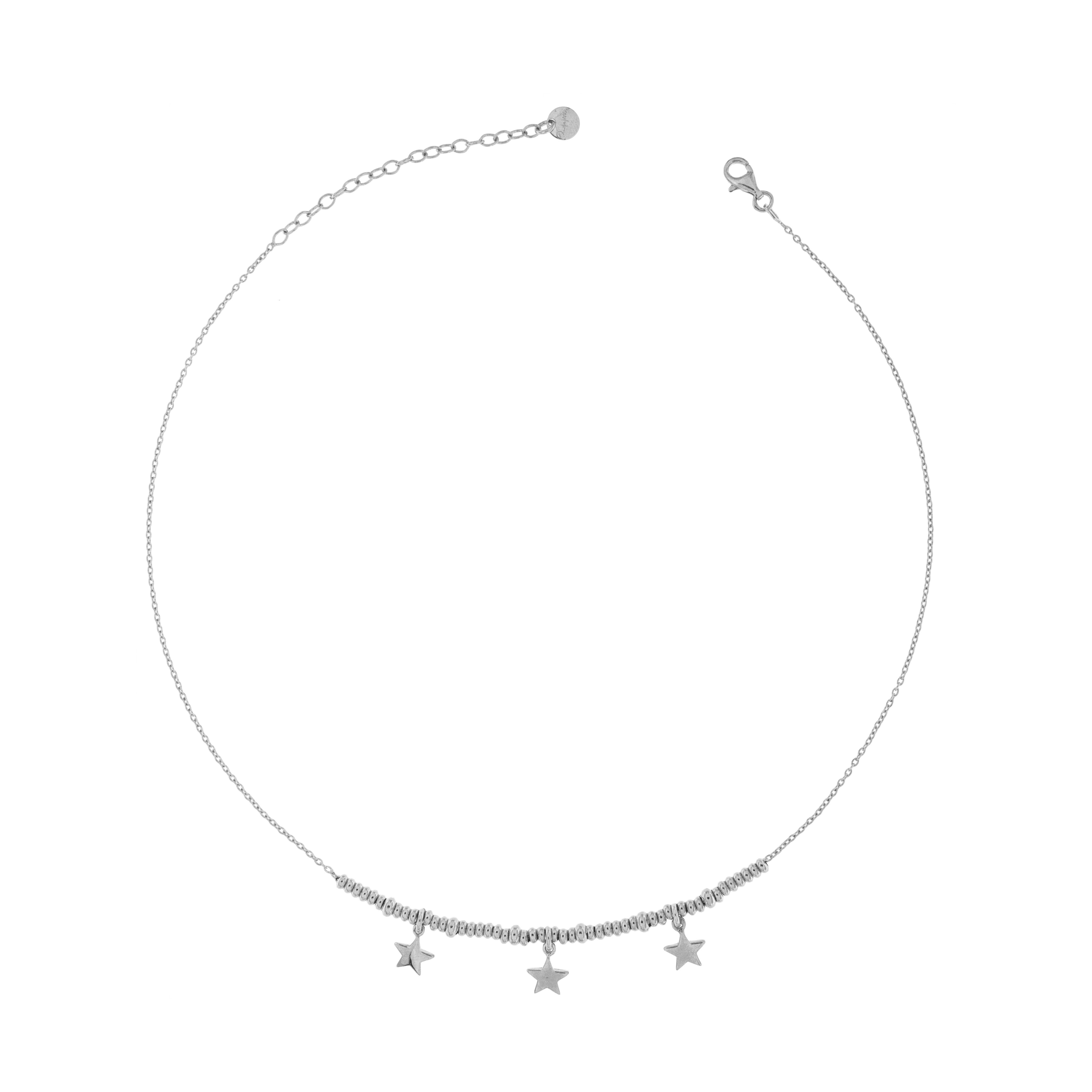 Chokers - Choker with Three Stars and Micro Circles - 3 | Rue des Mille