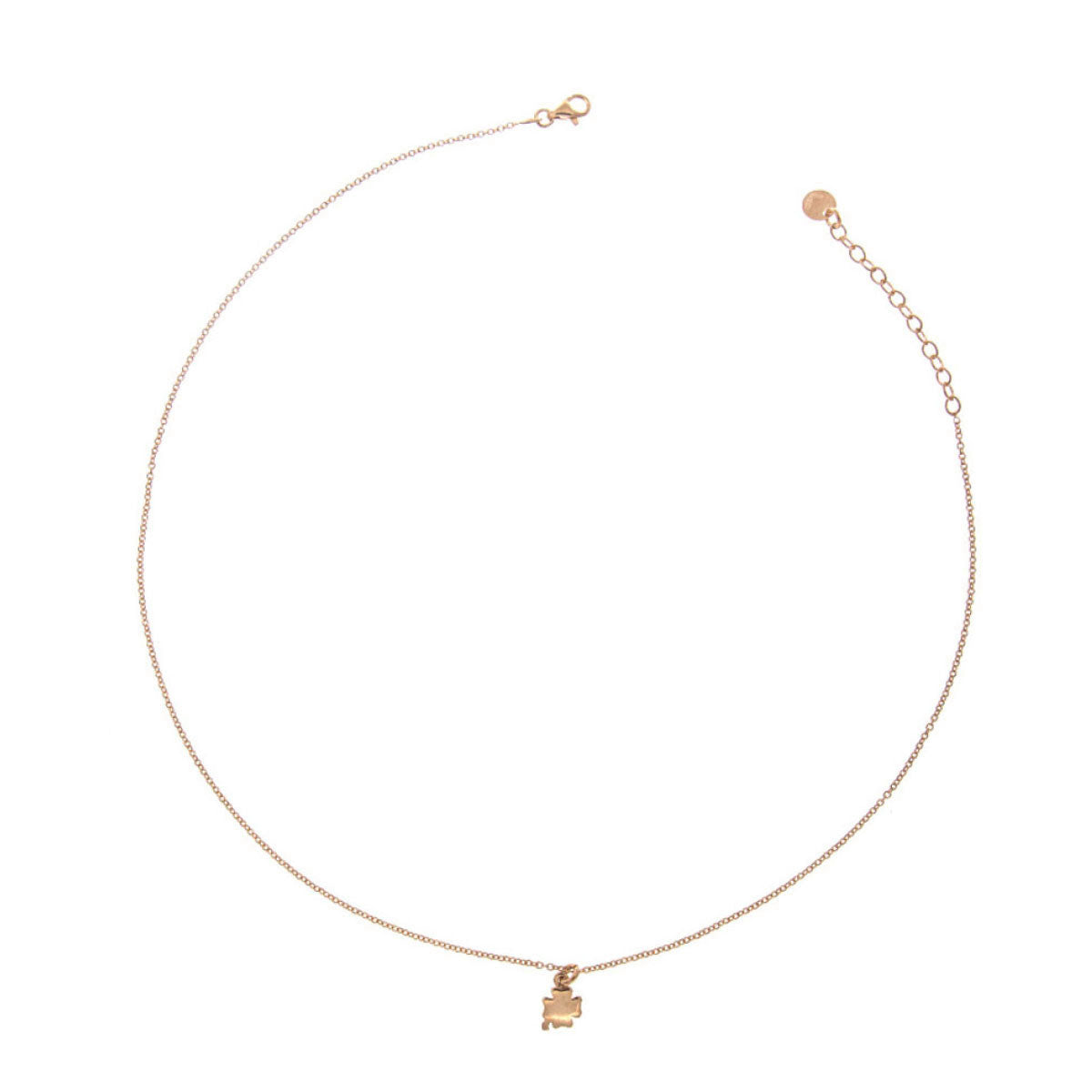 Chokers - Choker With Central Rounded Subject - Four-leaf Clover - 1 | Rue des Mille