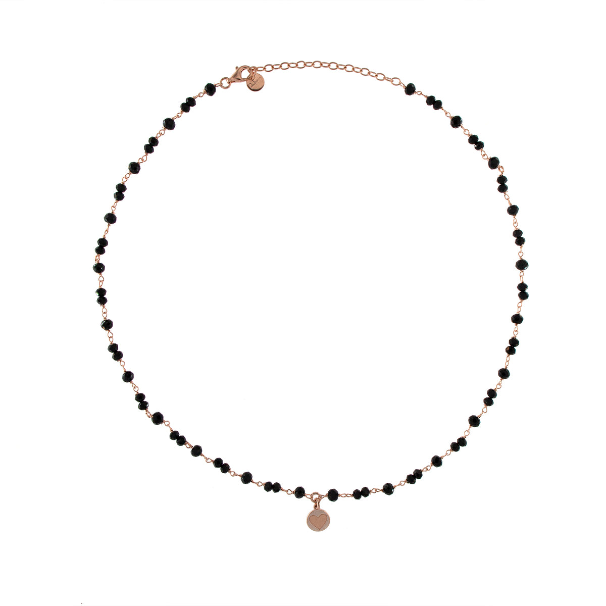 Chokers - CHAINED STONES NECKLACE - GIPSY TIERRA BLACK - 1 | Rue des Mille