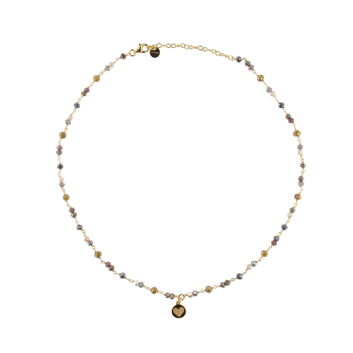 Chokers - CHAINED STONES NECKLACE - GIPSY TIERRA - 1 | Rue des Mille