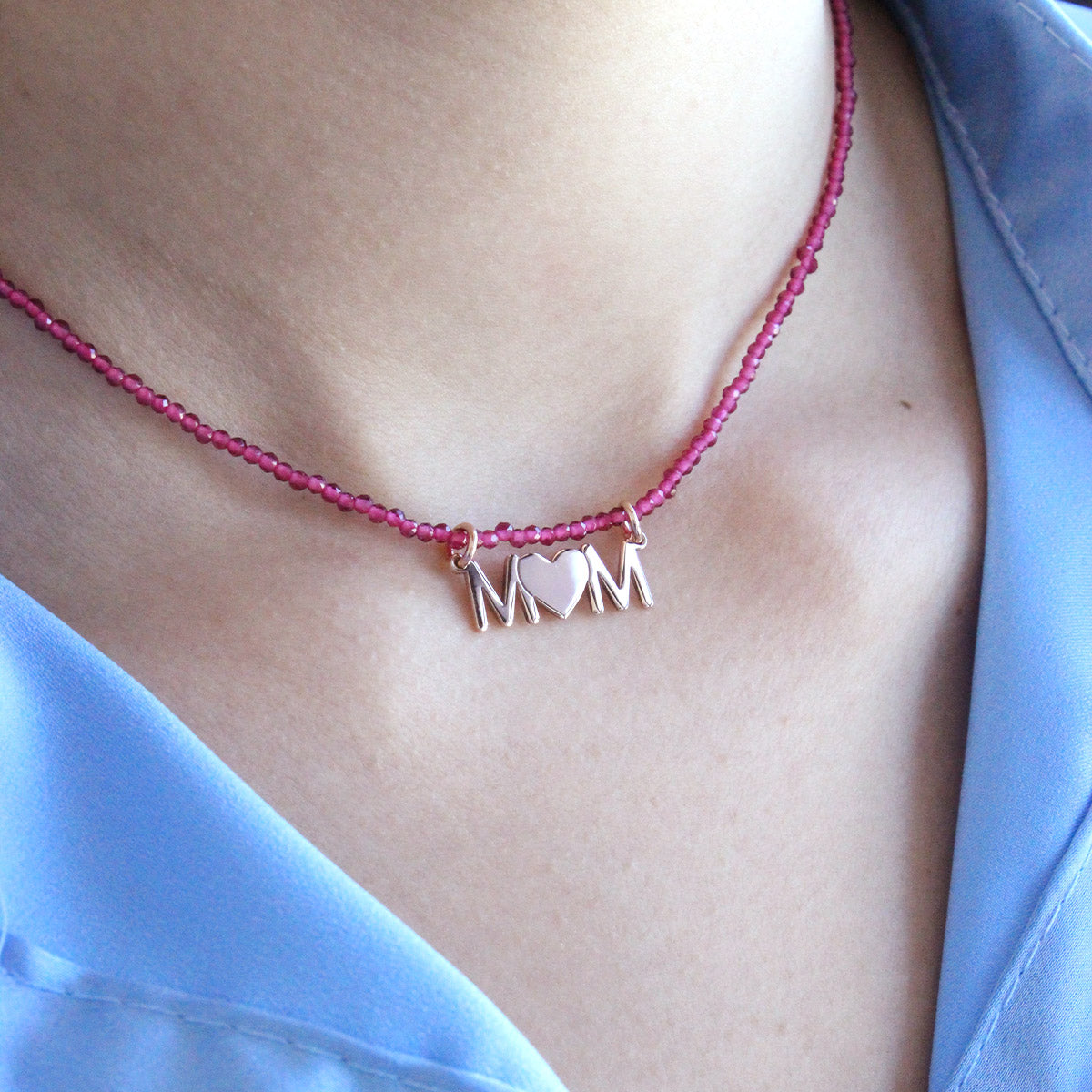Chokers - Necklace With Colored Gemstones - MOM - 3 | Rue des Mille