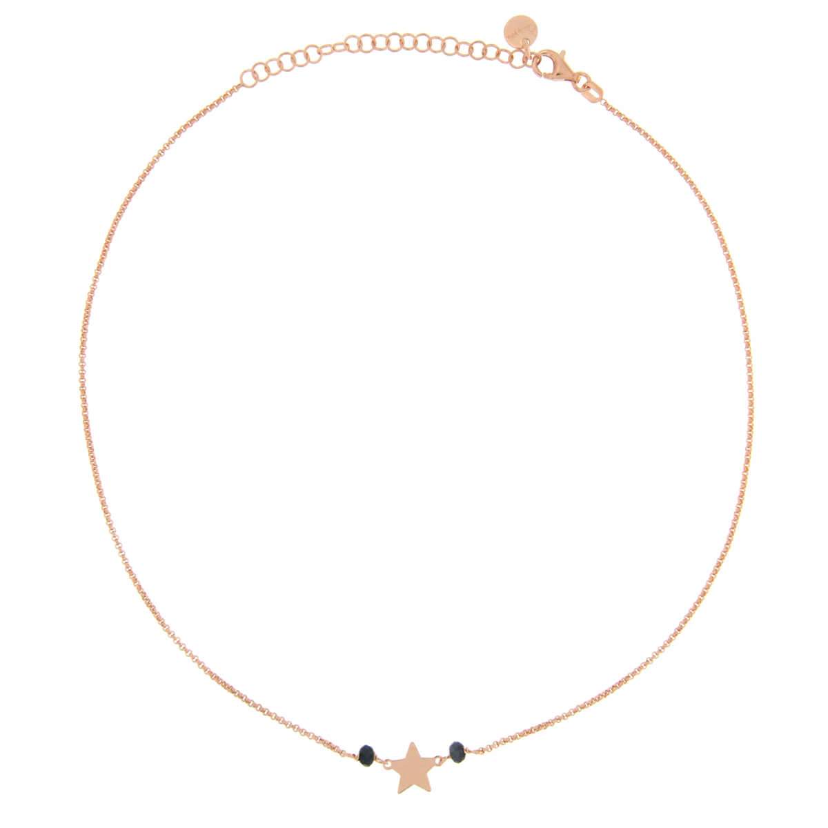 Chokers - Chain Choker  Pearl Blue Star - 1 | Rue des Mille