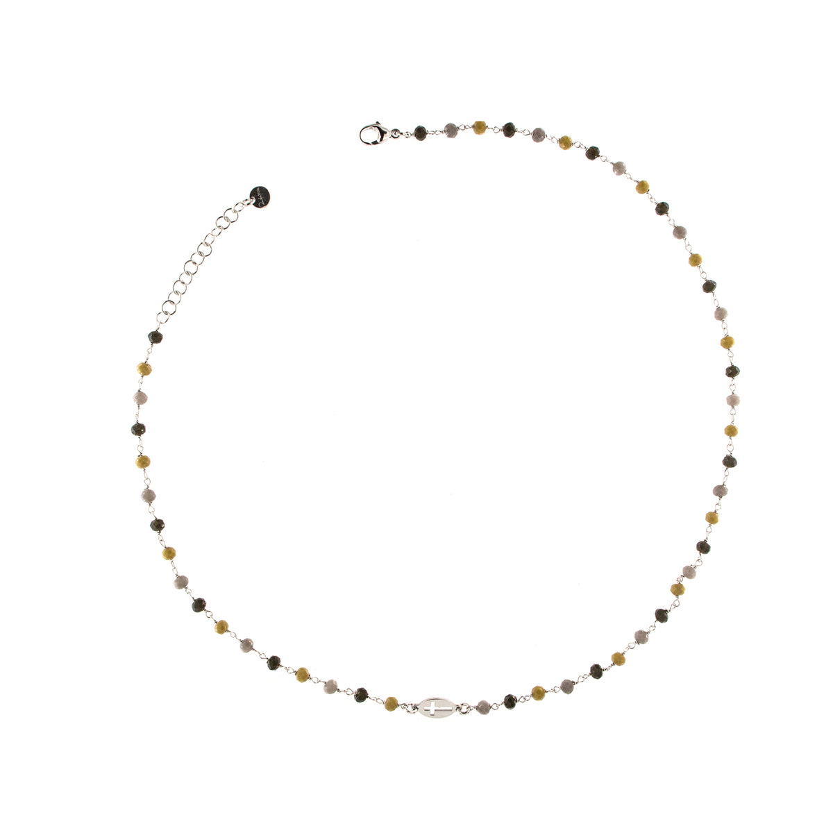 Chokers - Brown chained choker and cross - TANGLE - 1 | Rue des Mille