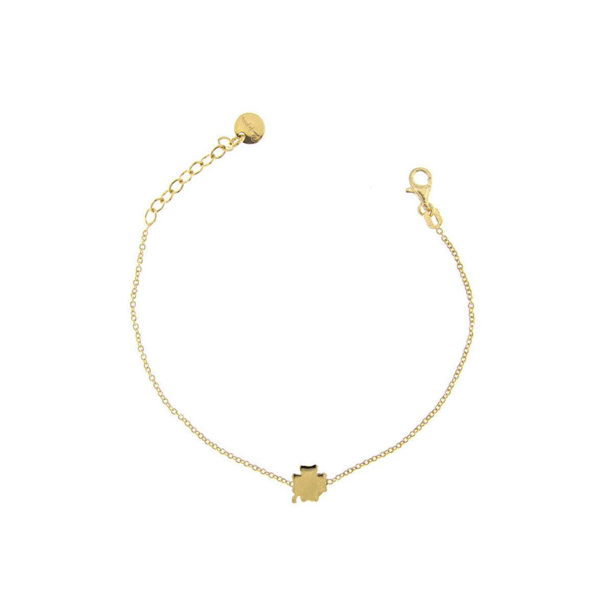 Bracelets - Bracelet rounded central subject - clover - 2 | Rue des Mille