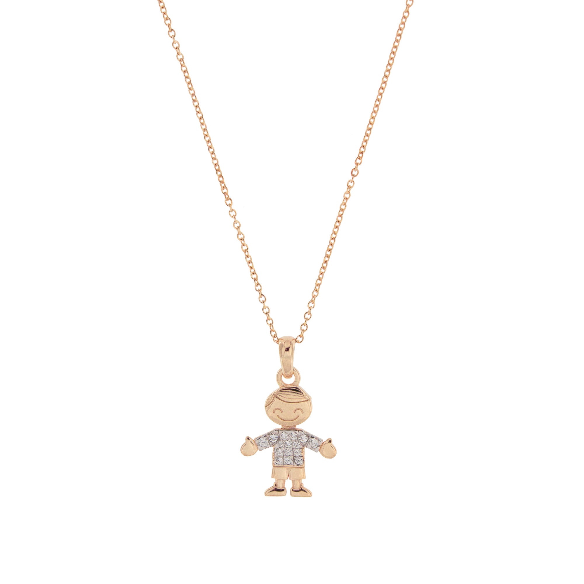 Chokers - Necklace Little Boy Subject With Zirconia - 3 | Rue des Mille