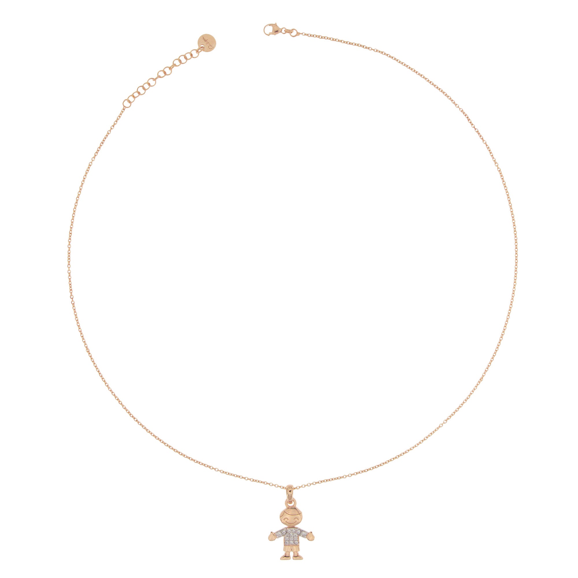 Chokers - Necklace Little Boy Subject With Zirconia - 1 | Rue des Mille