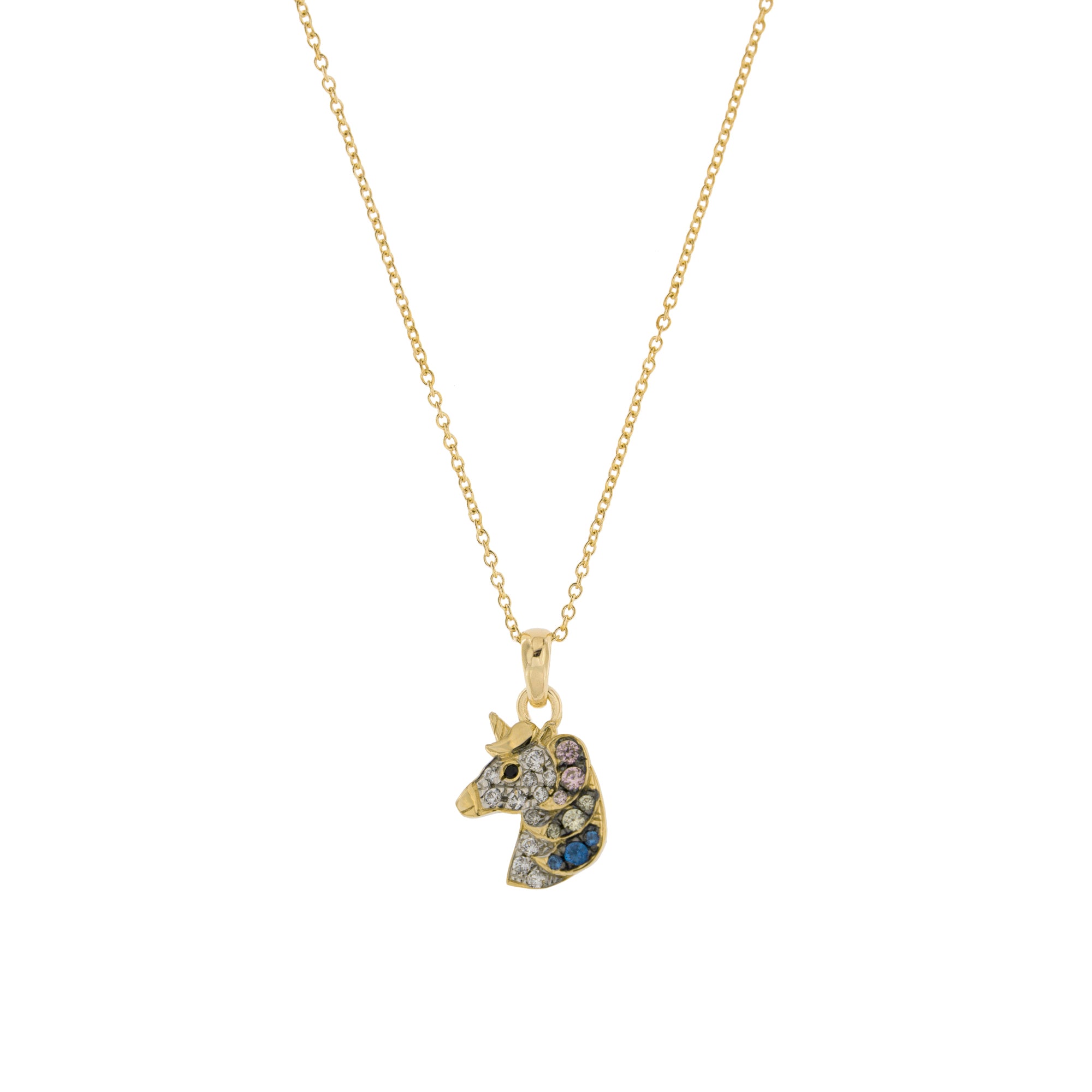 Chokers - Necklace Unicorn Subject With Zirconia - 4 | Rue des Mille