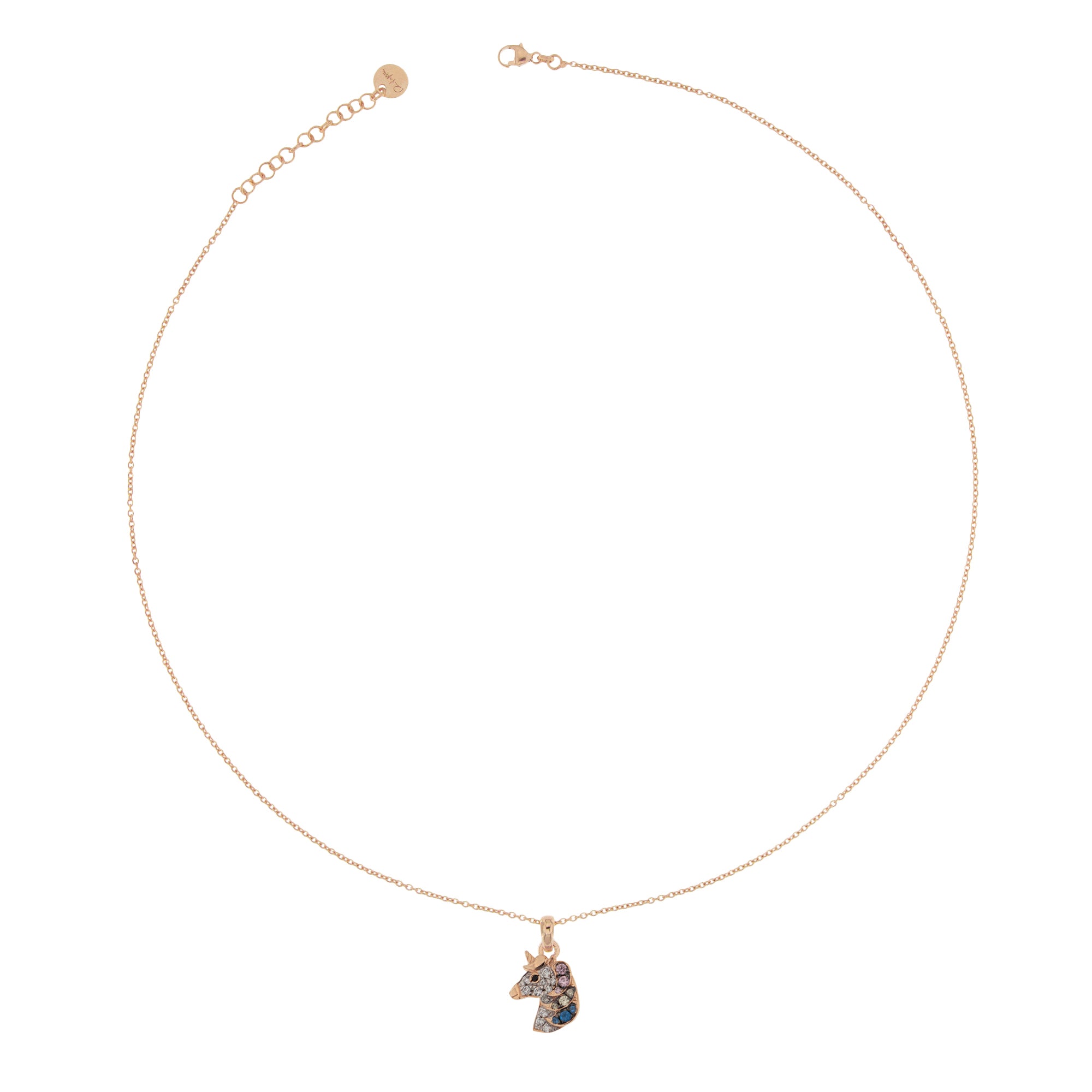 Chokers - Necklace Unicorn Subject With Zirconia - 1 | Rue des Mille