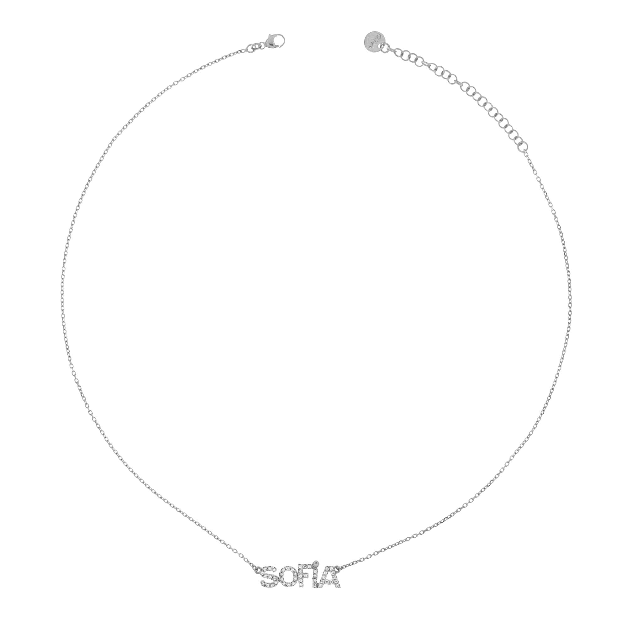 Chokers - Customizable Necklace with White Zircon - 5 | Rue des Mille