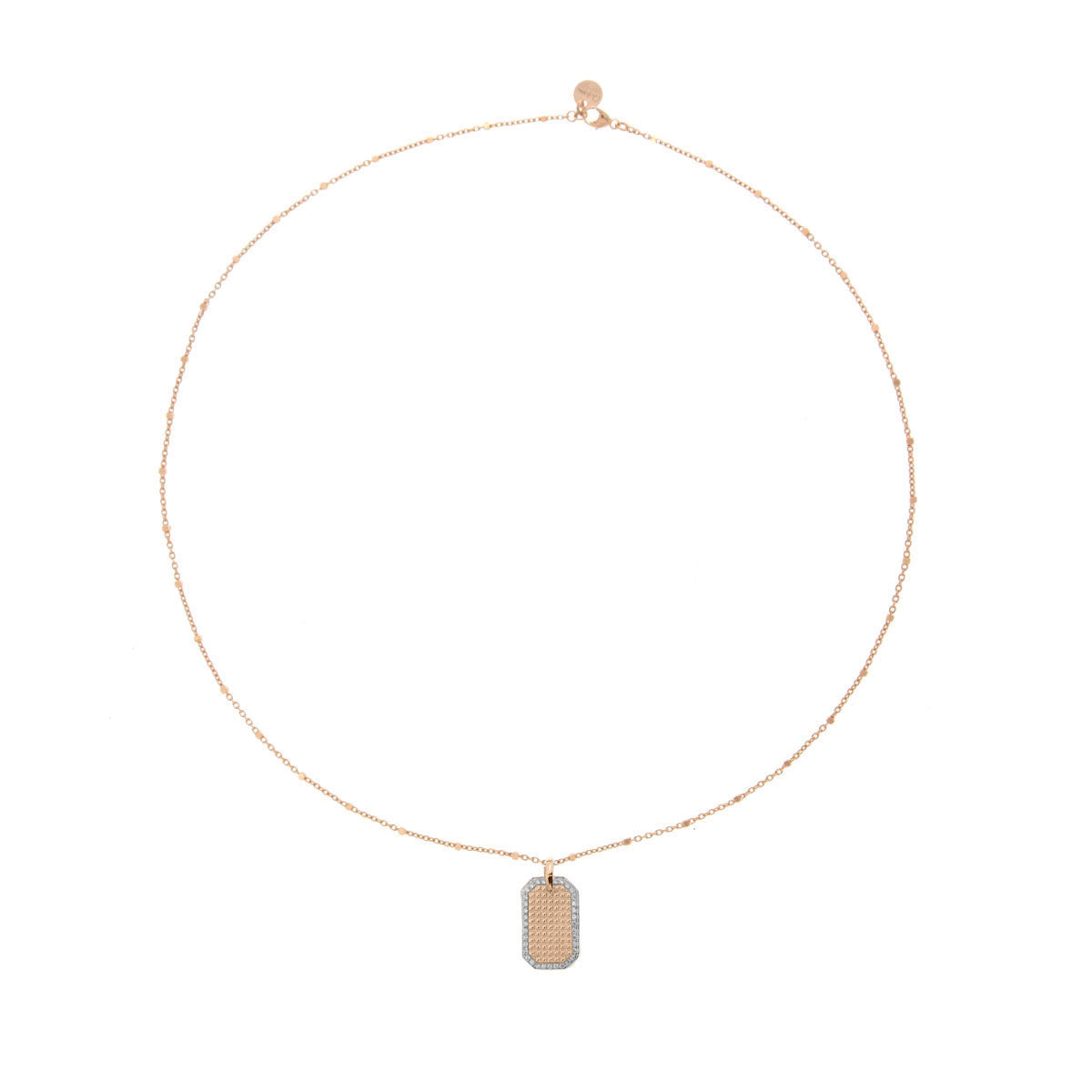 Chokers - Chocker stud texture medal - chain and dot - 1 | Rue des Mille