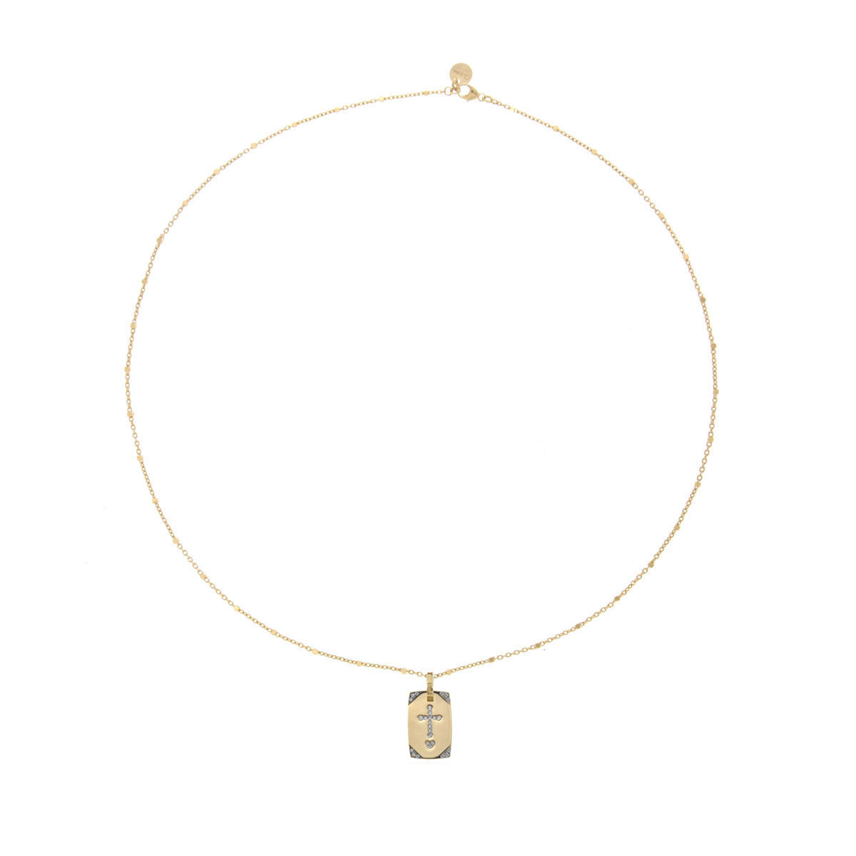 Chokers - Chocker cross medal - chain and dot - 2 | Rue des Mille