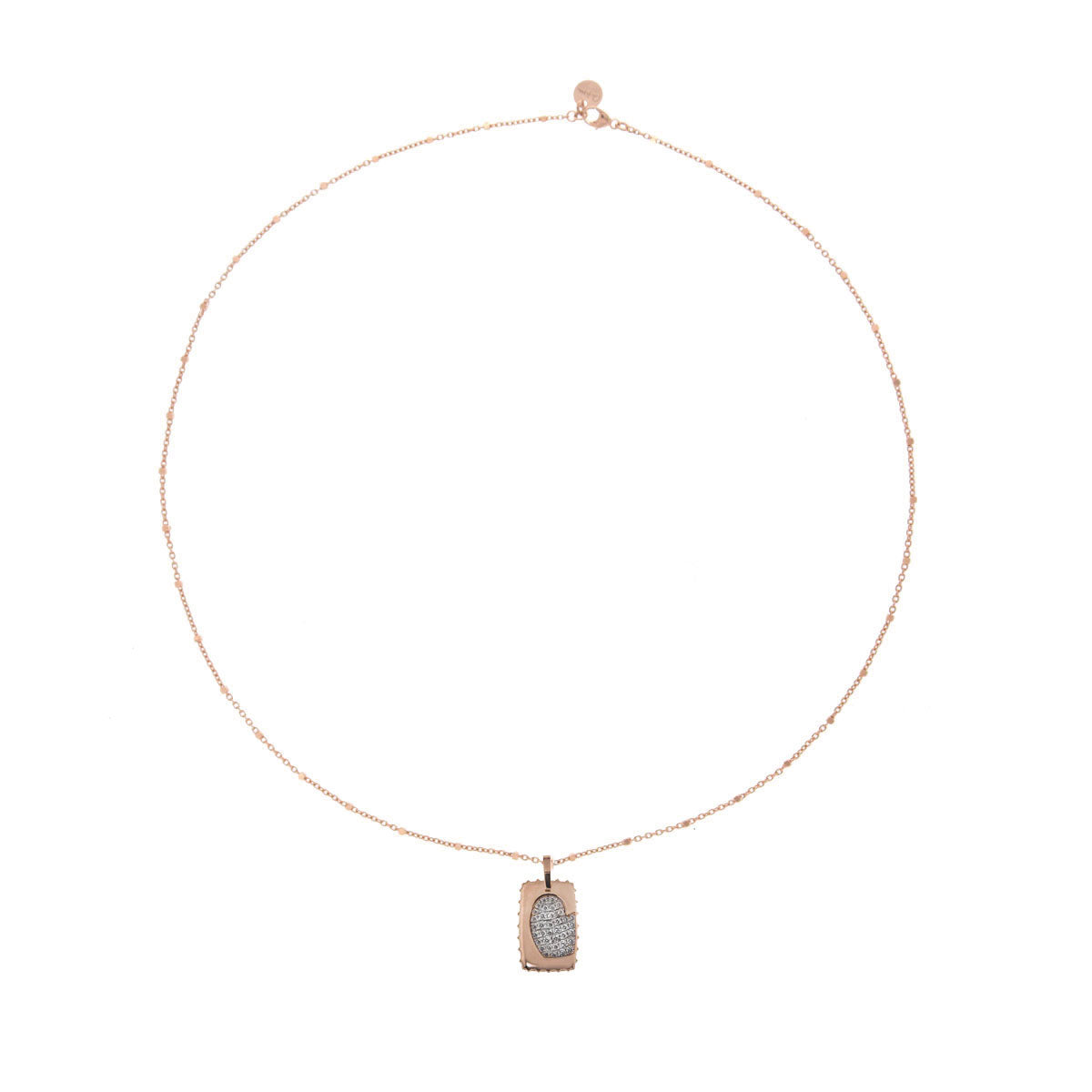 Chokers - Chocker heart  medal - chain and dot - 1 | Rue des Mille