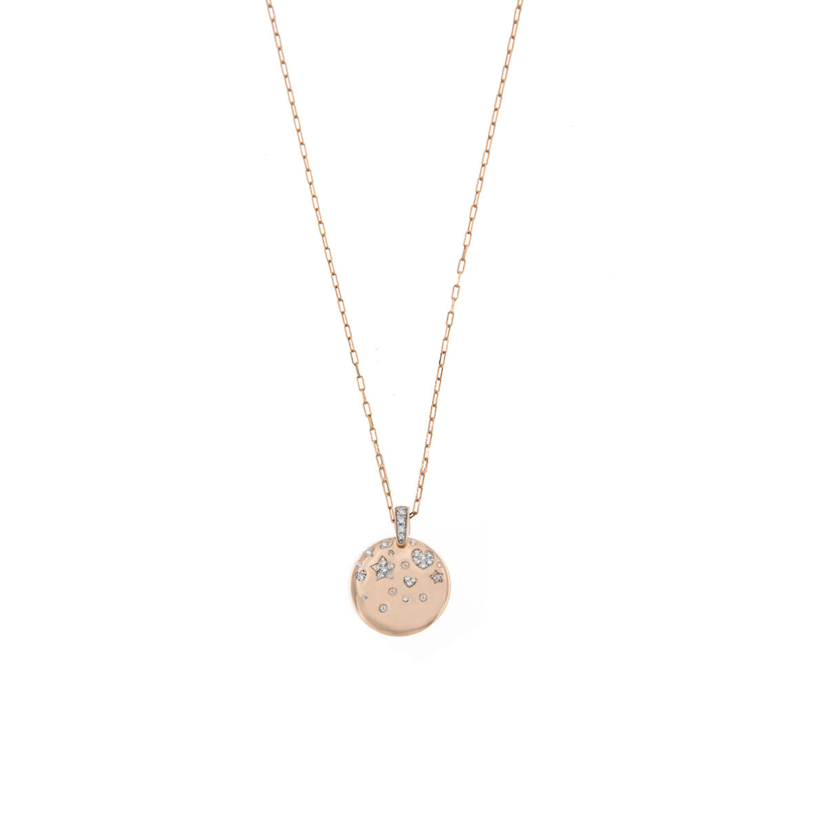 Chokers - Choker STARS IN THE SKY medal -  thin elongated chain - 1 | Rue des Mille