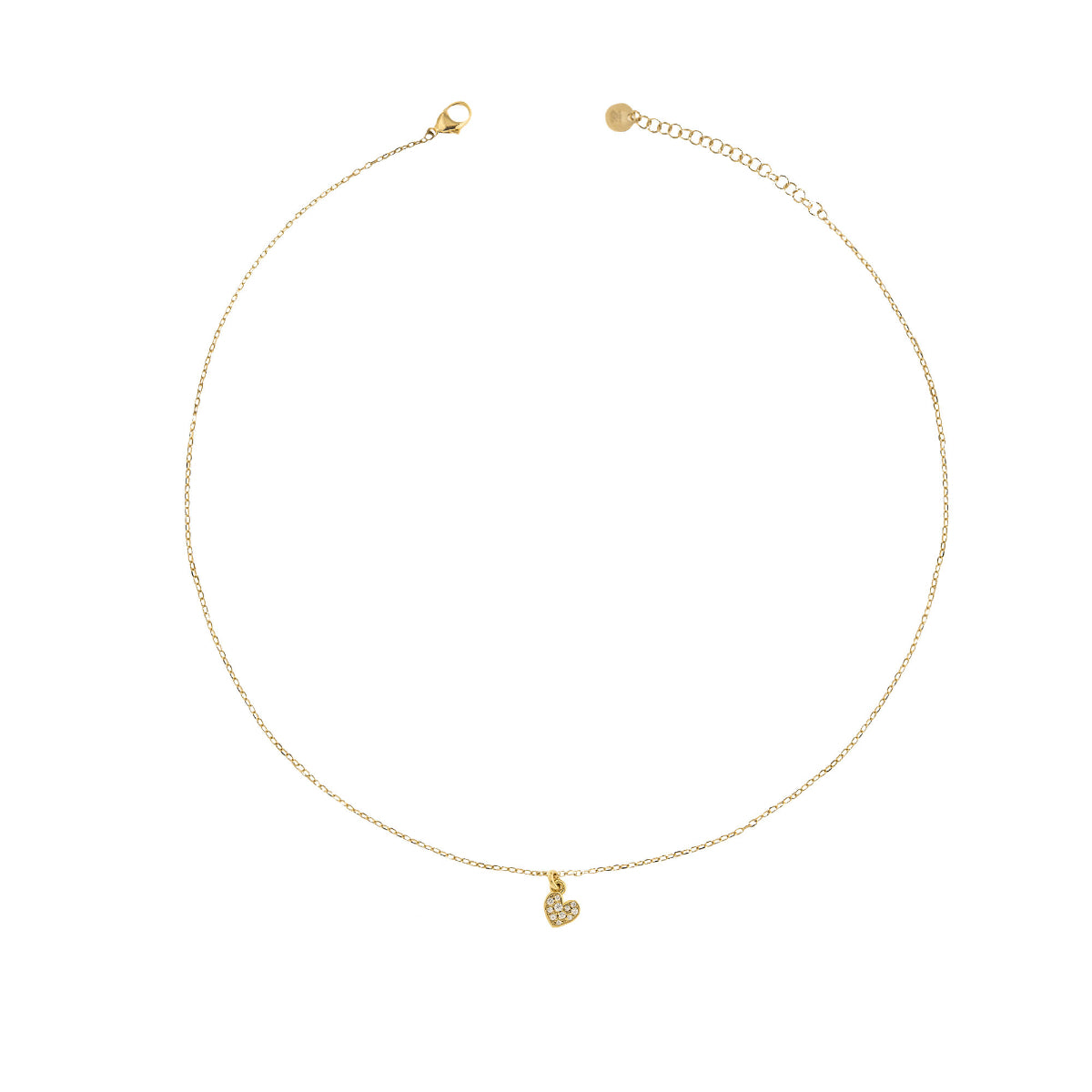 Chokers - Choker chain and heart zircons - 2 | Rue des Mille