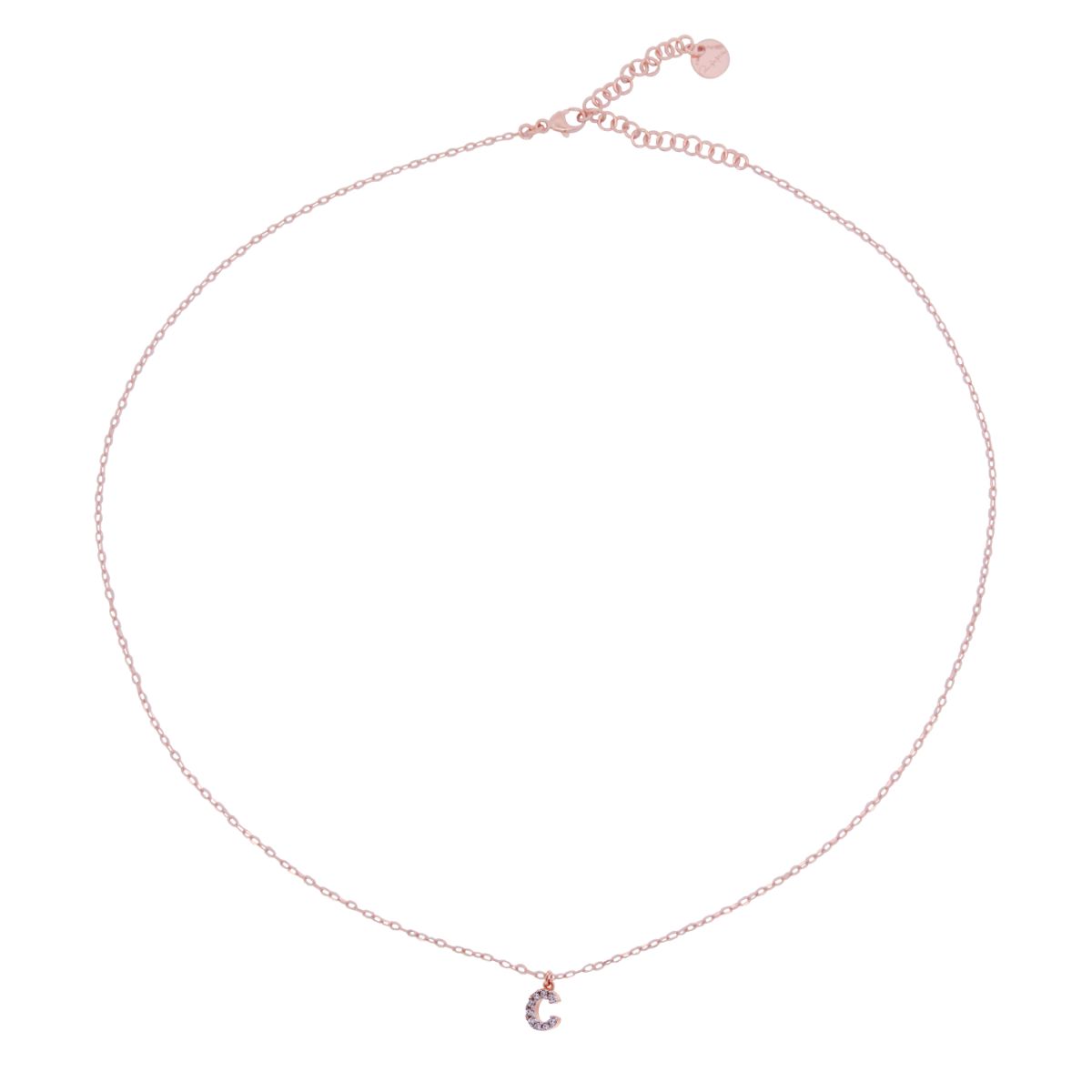 Chokers - Chain choker with letter and white zircons - 7 | Rue des Mille