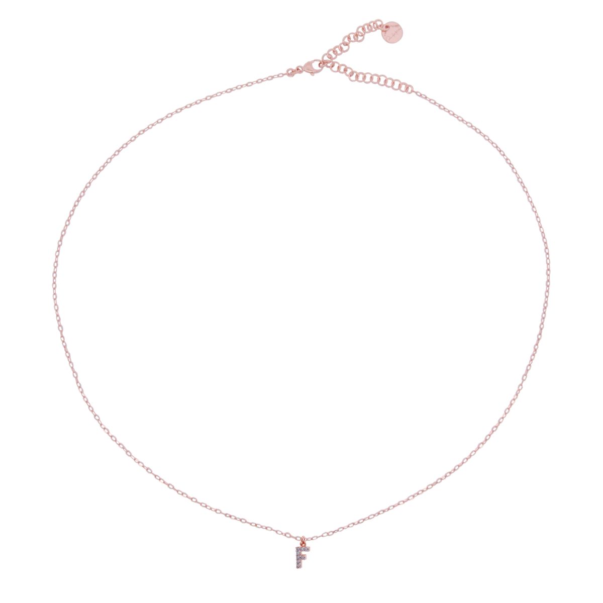 Chokers - Chain choker with letter and white zircons - 13 | Rue des Mille