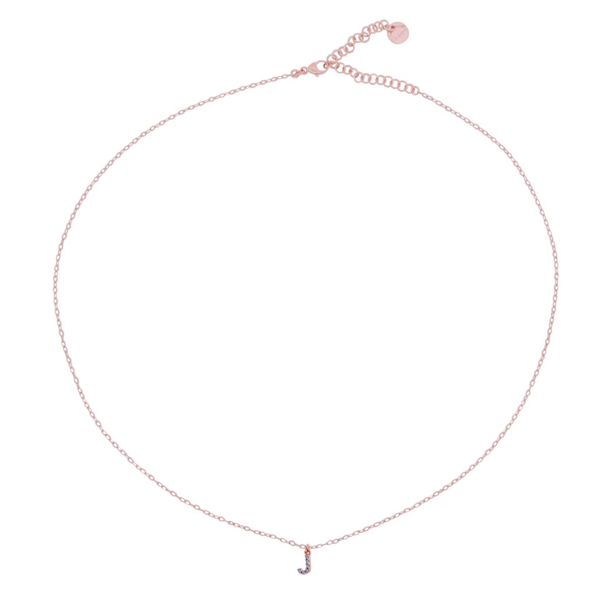 Chokers - Chain choker with letter and white zircons - 21 | Rue des Mille