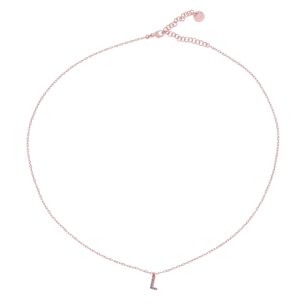 Chokers - Chain choker with letter and white zircons - 25 | Rue des Mille