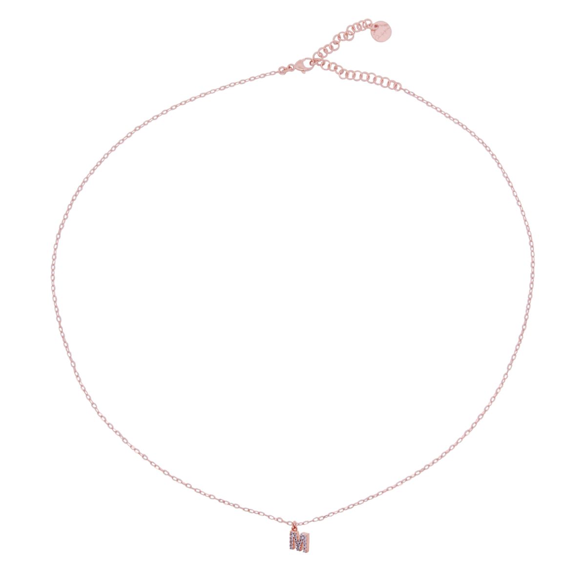 Chokers - Chain choker with letter and white zircons - 27 | Rue des Mille