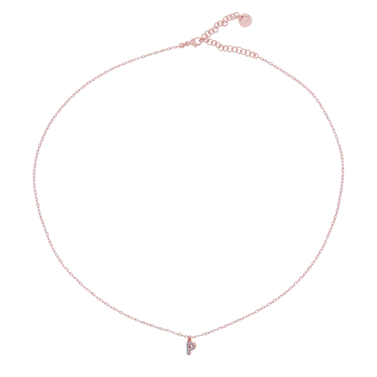 Chokers - Chain choker with letter and white zircons - 33 | Rue des Mille