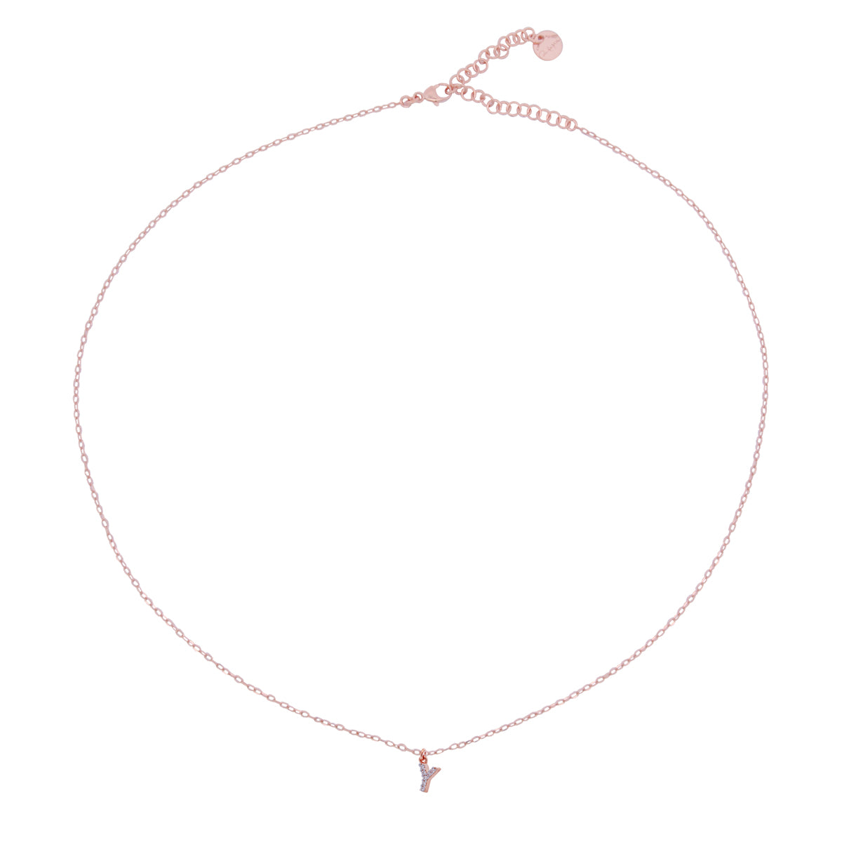 Chokers - Chain choker with letter and white zircons - 43 | Rue des Mille