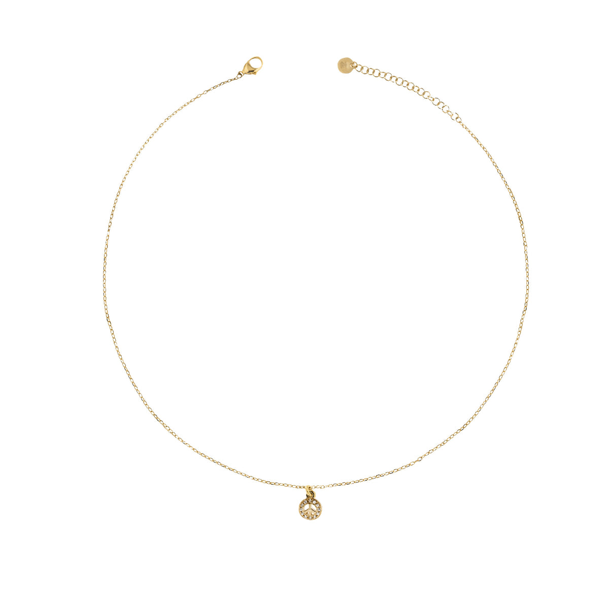 Chokers - Choker chain and peace zircons - 2 | Rue des Mille