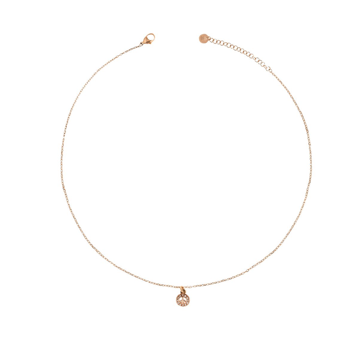 Chokers - Choker chain and peace zircons - 1 | Rue des Mille