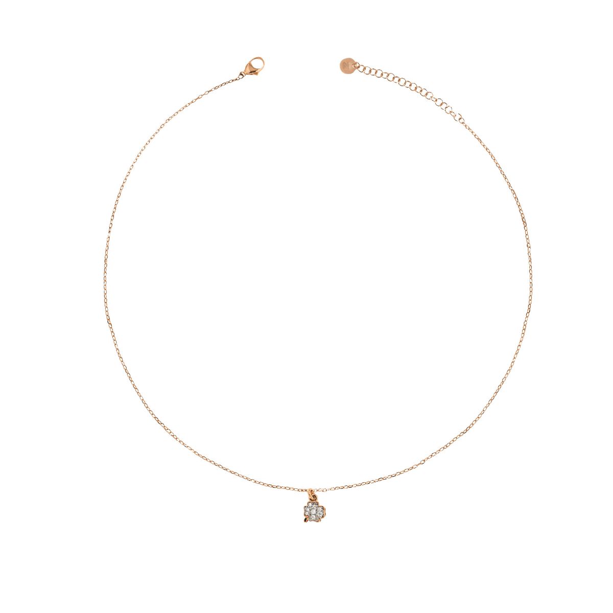 Chokers - Choker chain and clover zircons - 1 | Rue des Mille