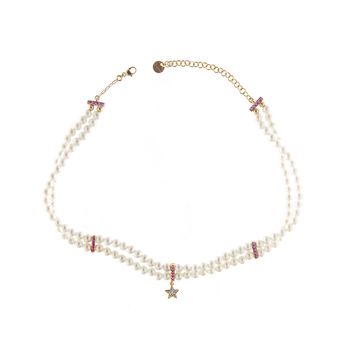 Chokers - PEARLS ELASTIC CHOKER NECKLACE - GALACTICA - 1 | Rue des Mille