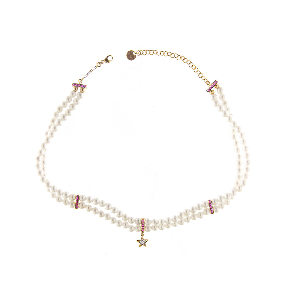 Girocolli - GIROCOLLO CHOKER ELASTICO PERLE - GALACTICA - 1 | Rue des Mille