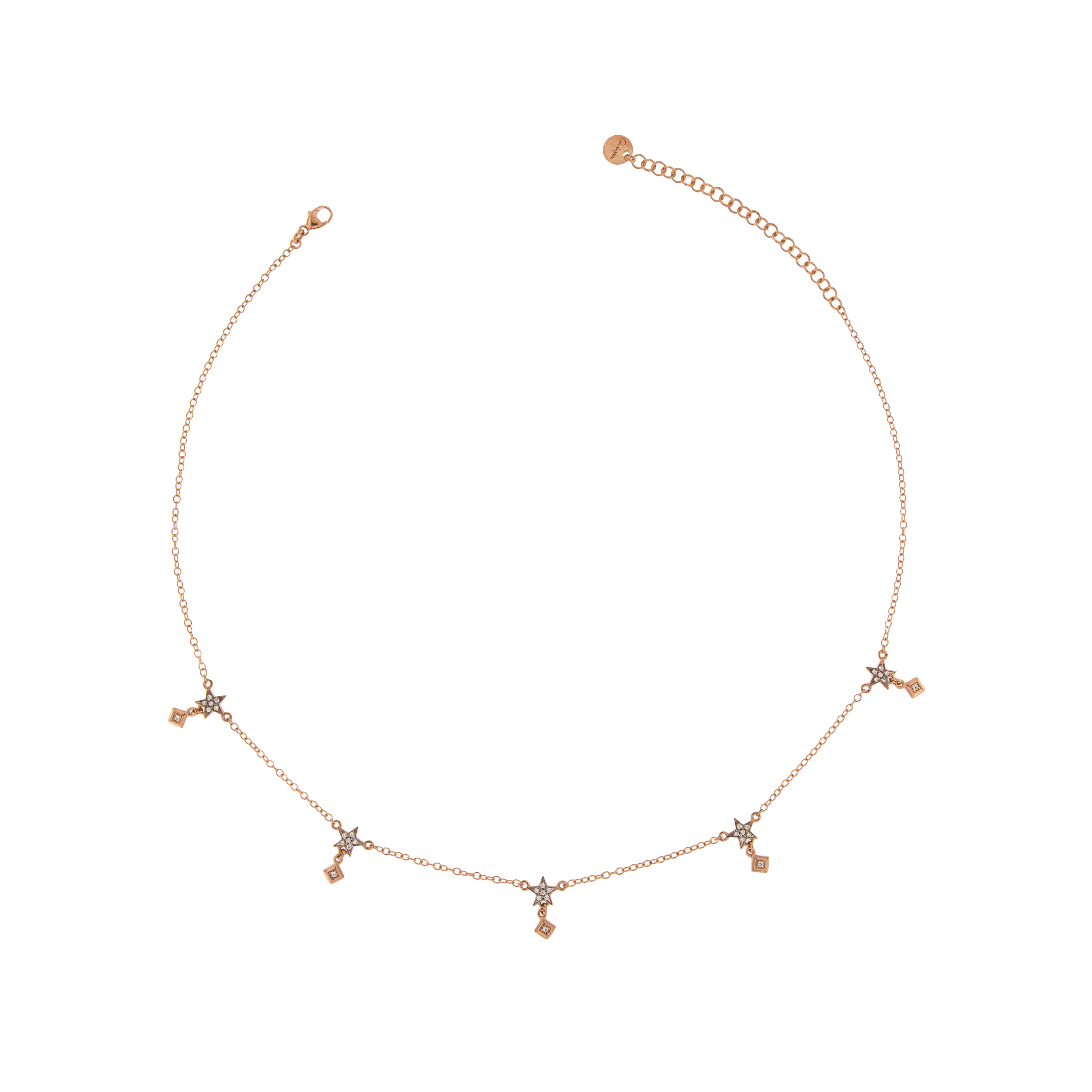 Chokers - Choker with 5 Stars and Studs - 1 | Rue des Mille